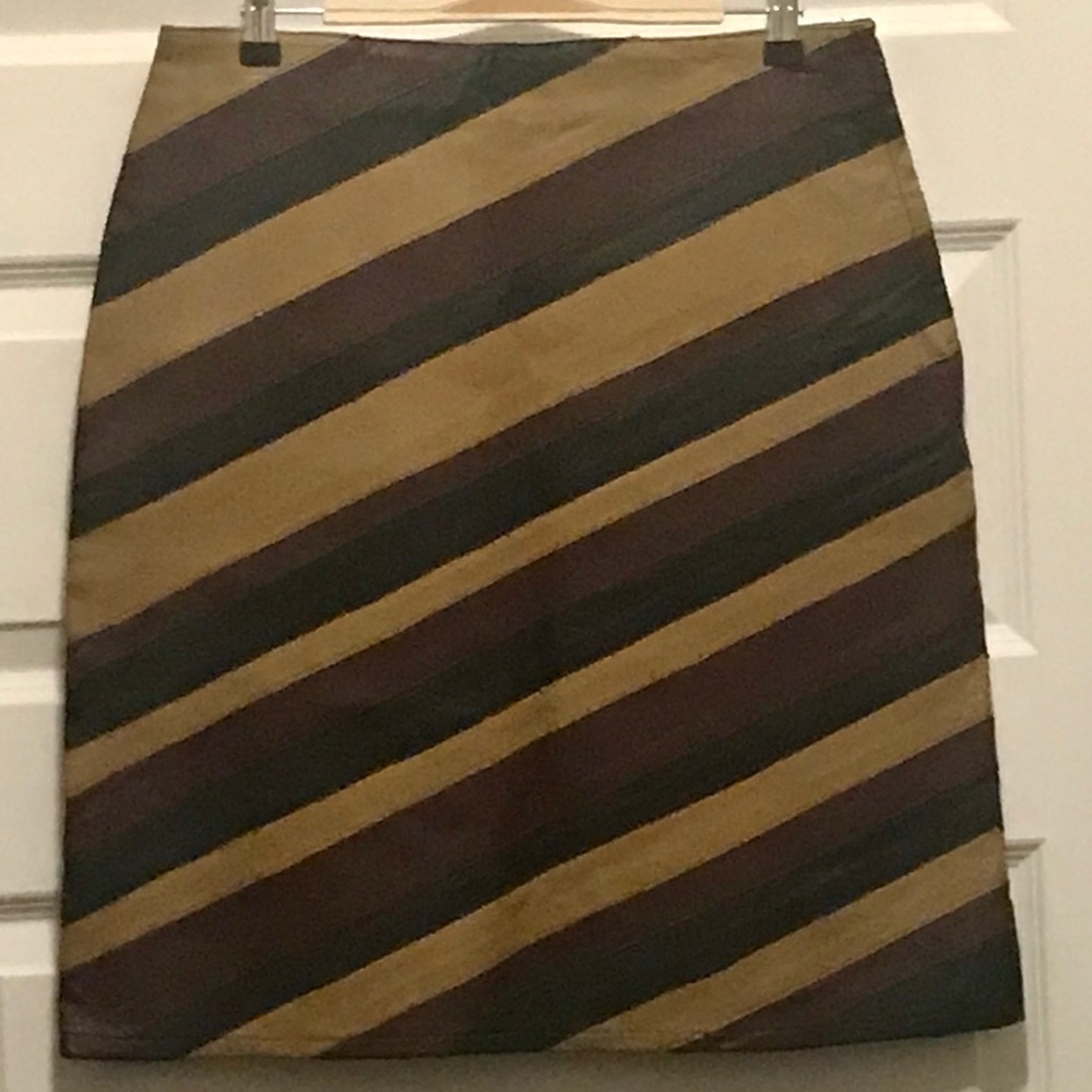 100% Leather Skirt Multi-colored Black, Camel, Etc